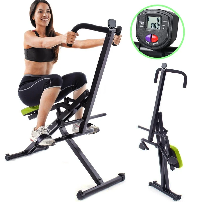 Attrezzo Total Fitness 85x45x120 cm Allenamento Palestra Cardio Addominali Crunch con Display Struttura in Acciaio