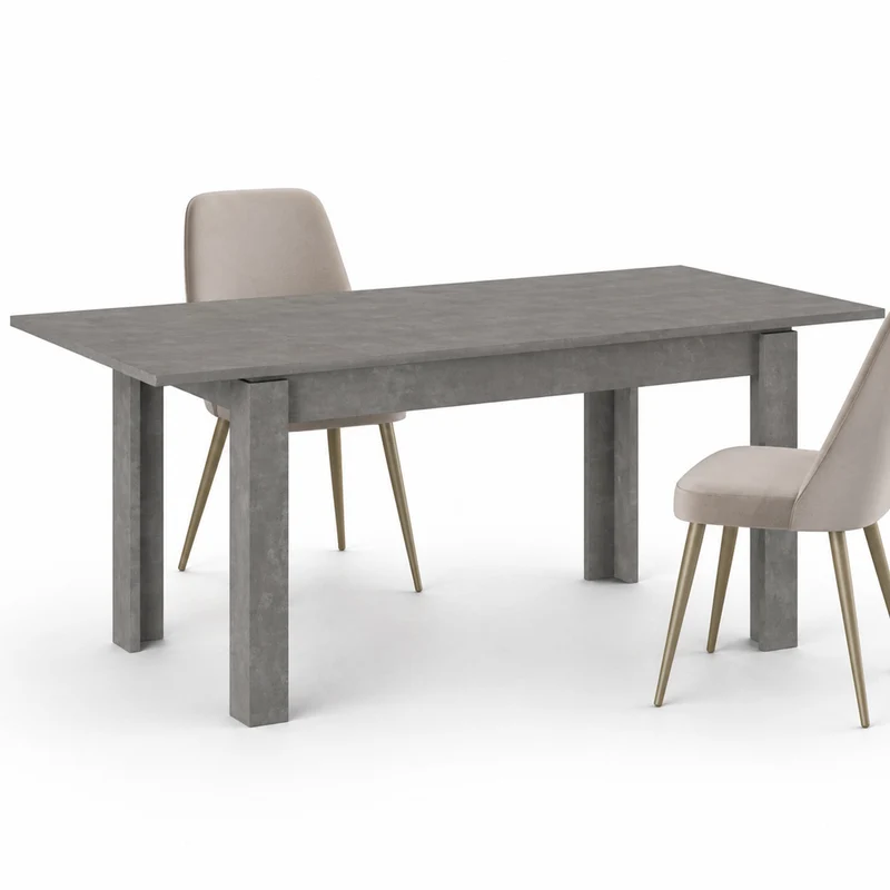 Tavolo da Pranzo Allungabile 120-170x80 cm Rettangolare in Legno Grigio