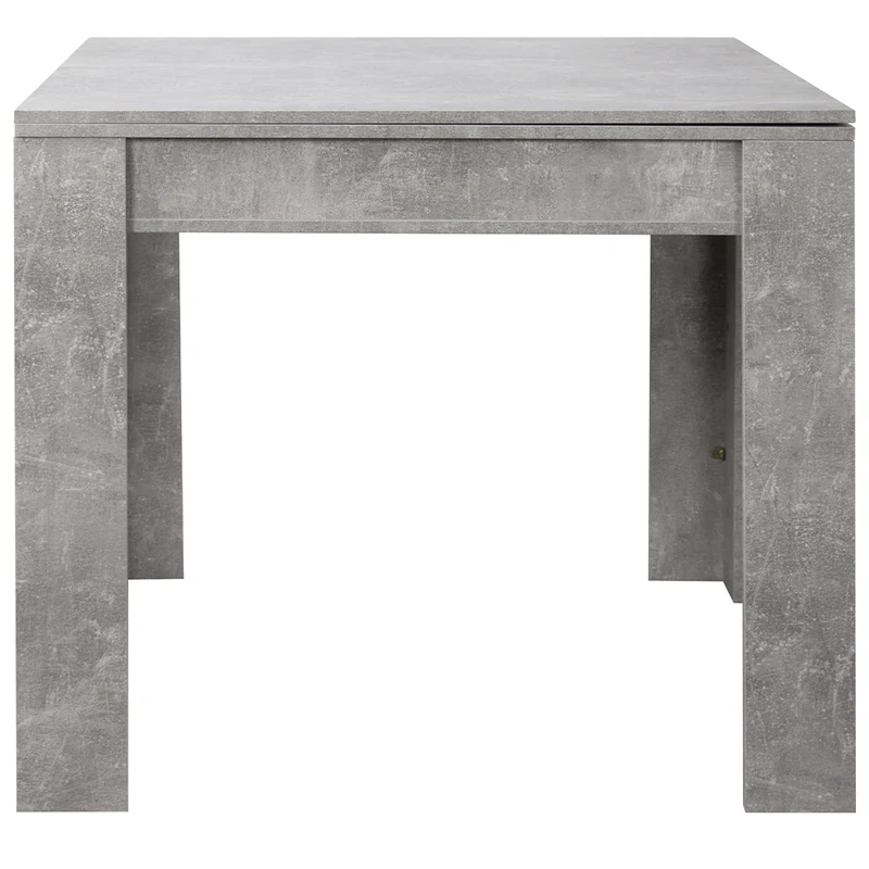 Tavolo da Pranzo Quadrato Allungabile a Libro 90-180x90x74 cm in Legno Effetto Cemento