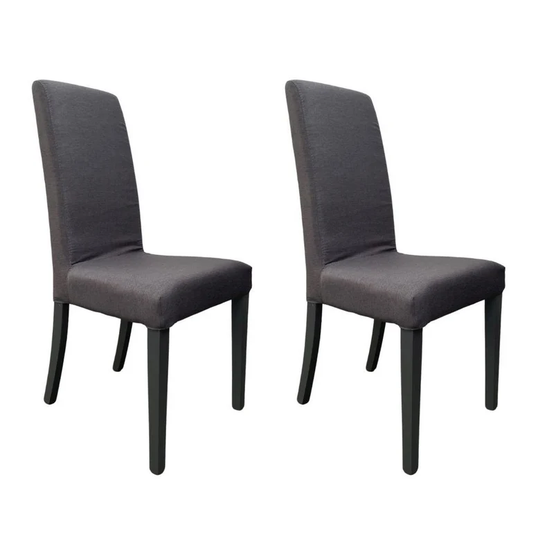 Set 2 Sedie 45x53x100 cm Edi Flash 17 tessuto sfoderabile antracite