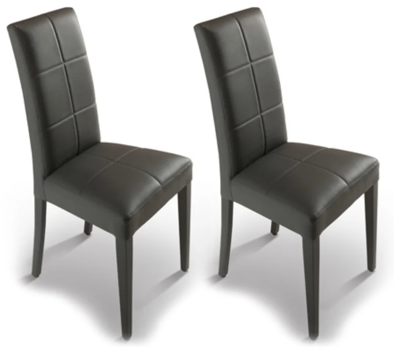 Set 2 Sedie 47x47x101 cm Giada standard antracite