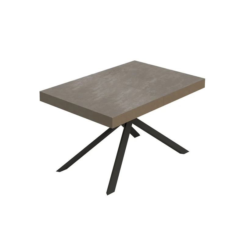 Tavolo Allungabile 120/204x80 cm Niket Tortora Gambe Antracite