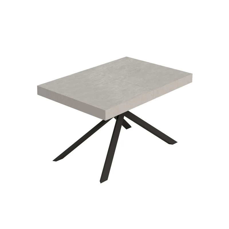 Tavolo Allungabile 120/204x80 cm Niket Cashmere Gambe Antracite