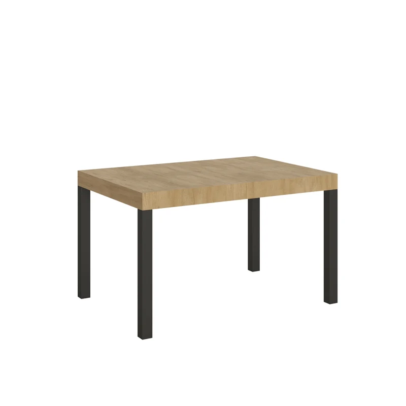Tavolo Allungabile 120/380x90 cm Everyday Quercia Natura Gambe Antracite