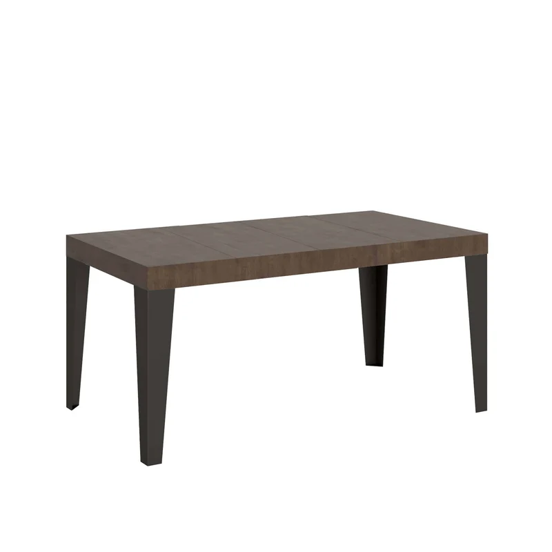 Tavolo Allungabile 120/380x90 cm Flame Premium Noce Gambe Antracite