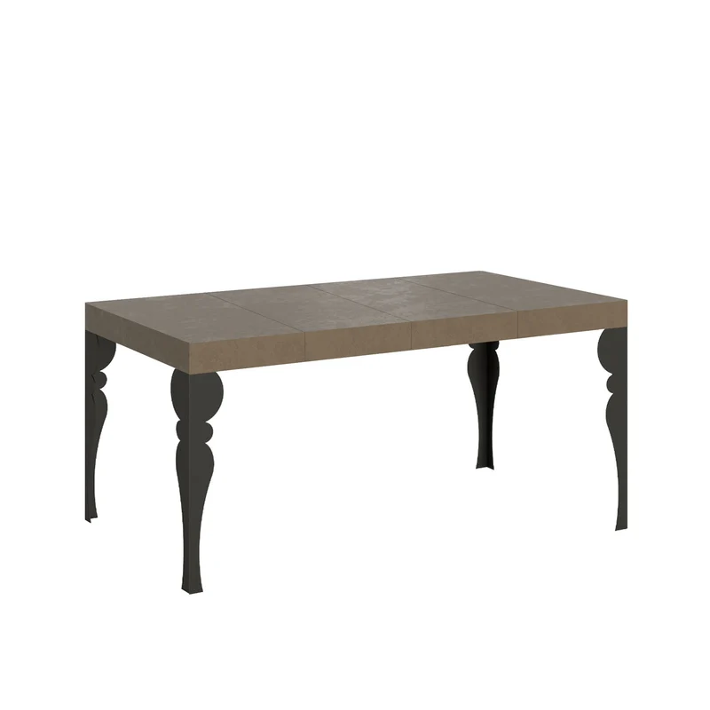 Tavolo Allungabile 120/380x90 cm Paxon Premium Tortora Gambe Antracite
