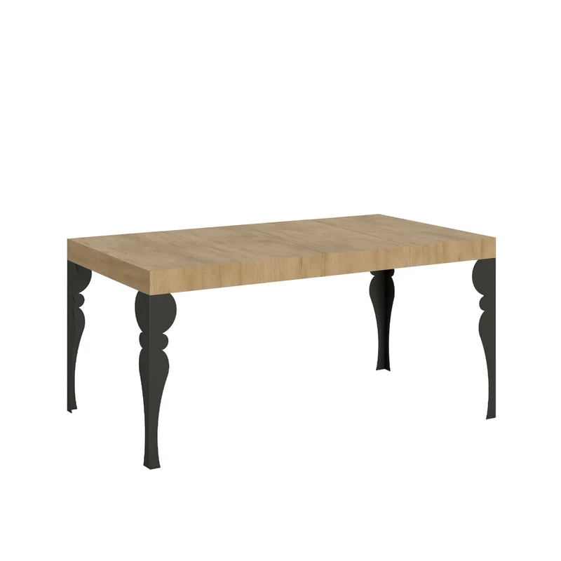 Tavolo Allungabile 120/380x90 cm Paxon Premium Quercia Natura Gambe Antracite