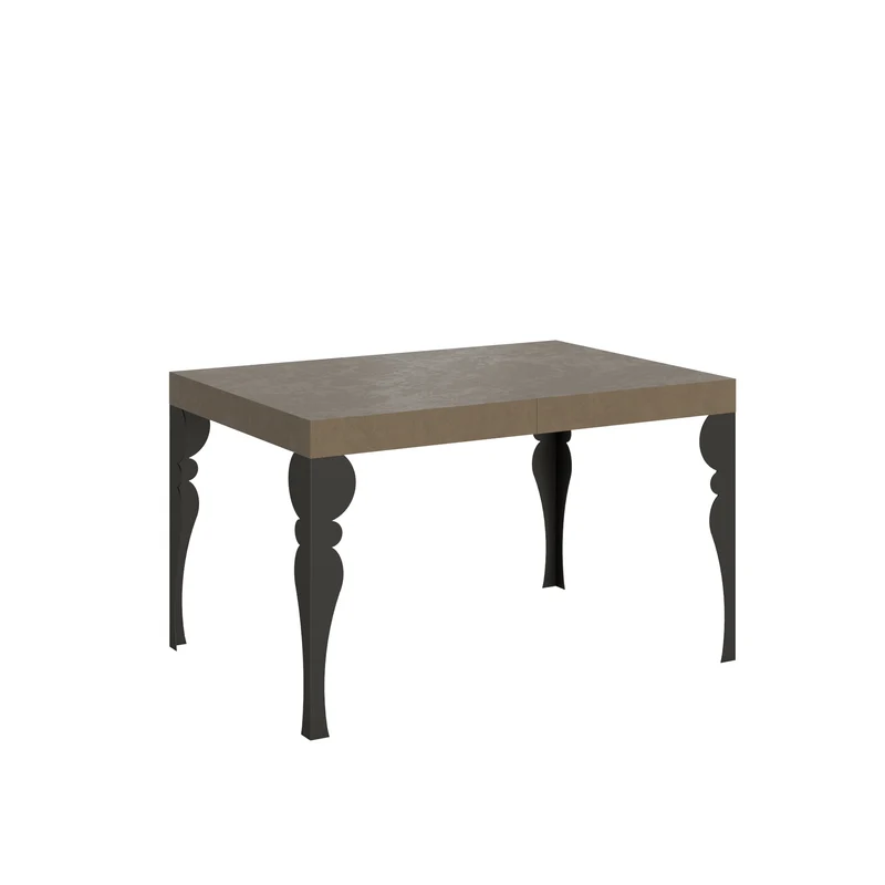 Tavolo Allungabile 120/380x90 cm Paxon Tortora Gambe Antracite