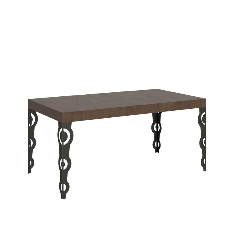 Tavolo Allungabile 120/380x90 cm Karamay Premium Noce Gambe Antracite