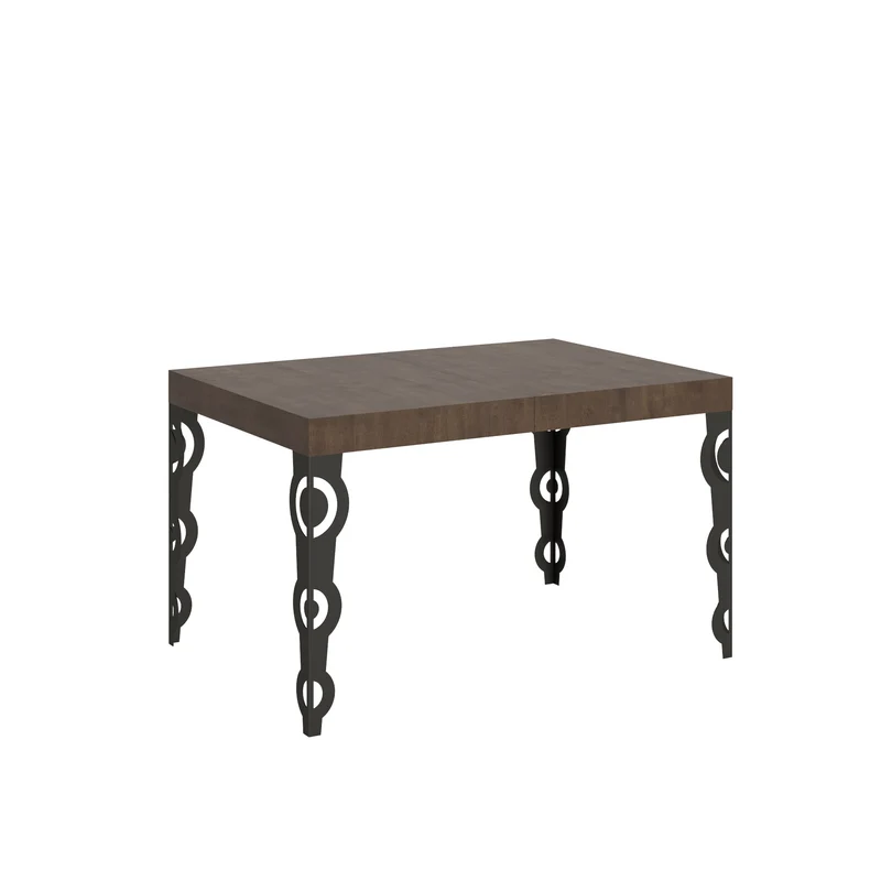 Tavolo Allungabile 120/380x90 cm Karamay Noce Gambe Antracite