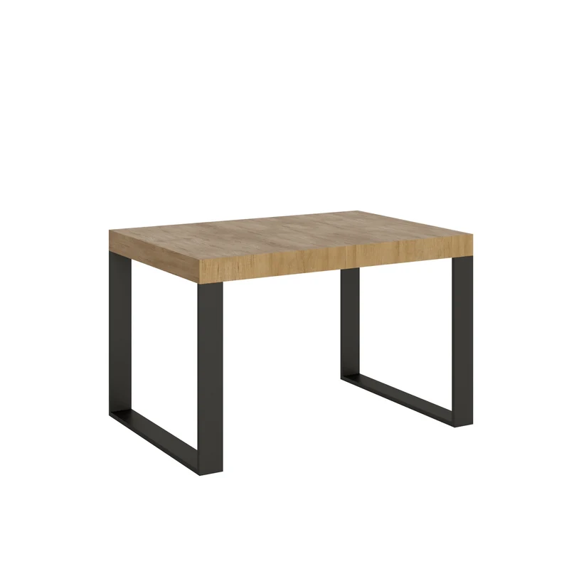 Tavolo Allungabile 120/380x90 cm Tecno Premium Quercia Natura Gambe Antracite
