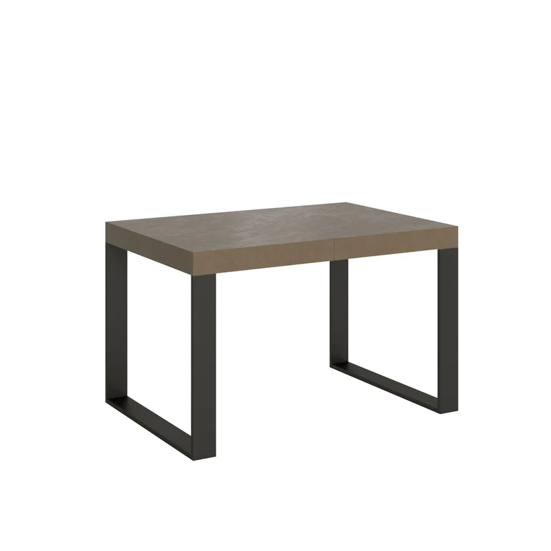 Tavolo Allungabile 120/380x90 cm Tecno Tortora Gambe Antracite