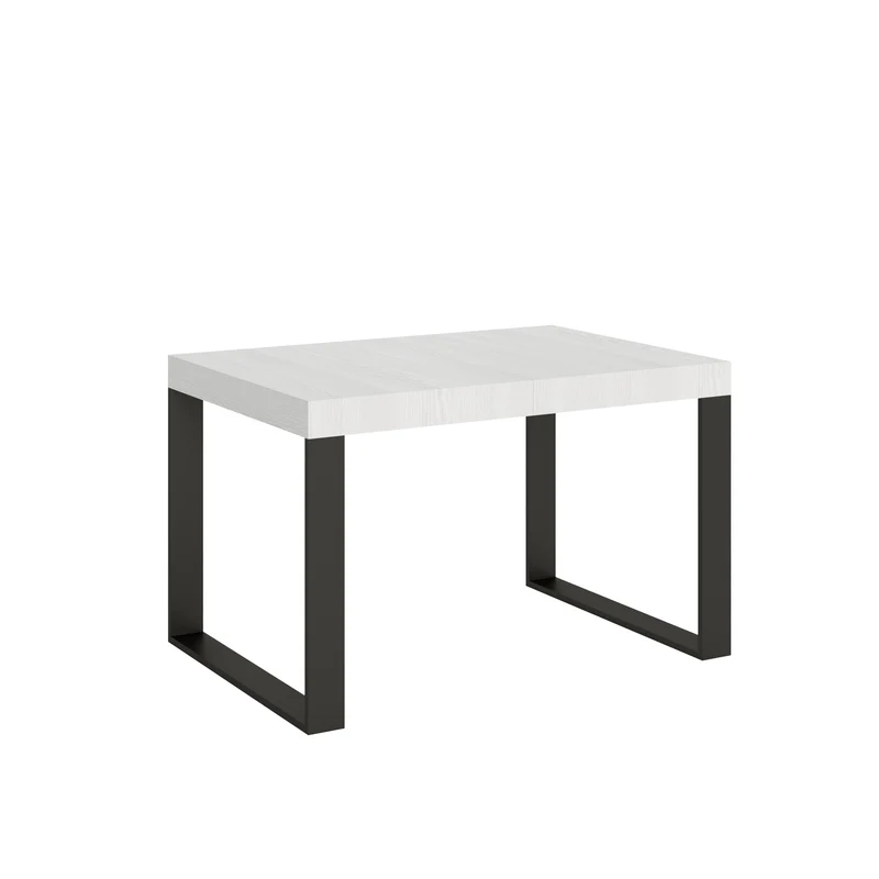 Tavolo Allungabile 120/380x90 cm Tecno Bianco Frassino Gambe Antracite