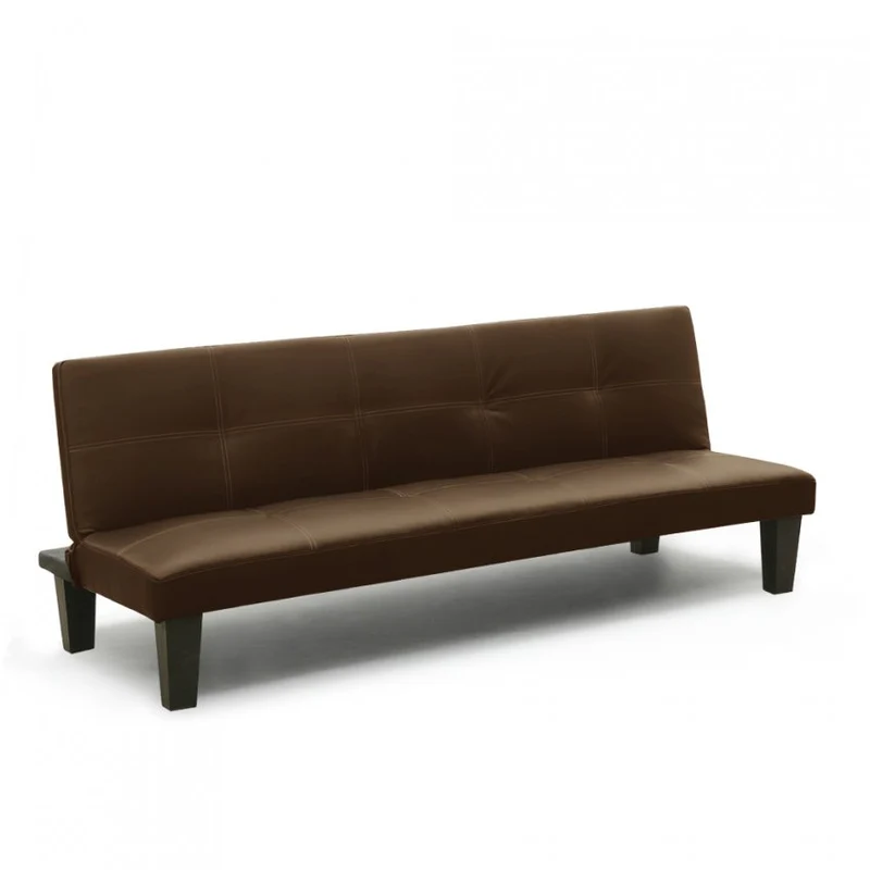 Divano Letto 165x70x67 cm in Similpelle Marrone