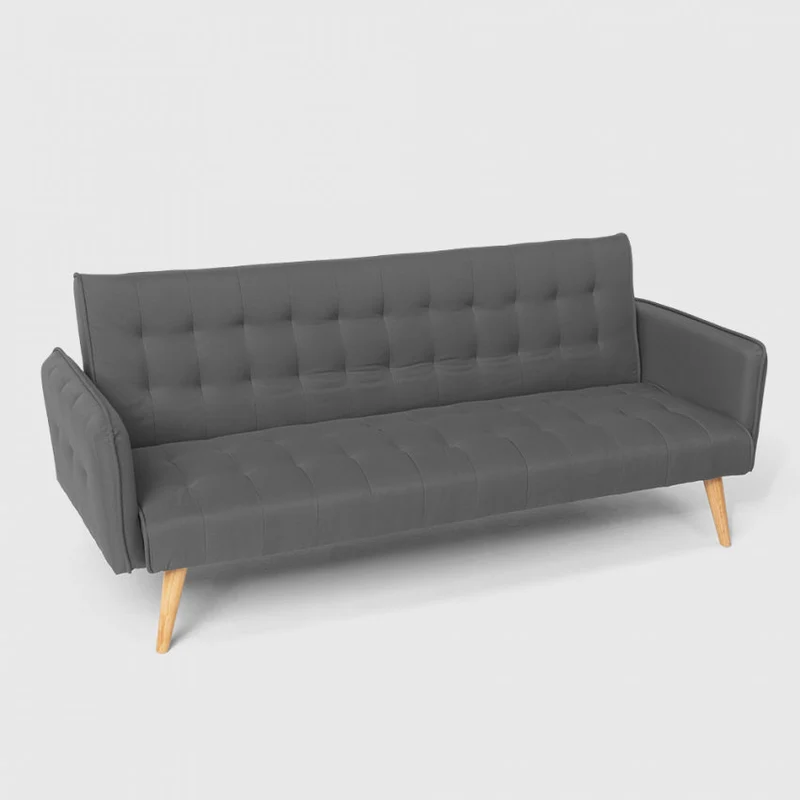 Divano Letto Clic Clac 172x86x80 cm in Tessuto Grigio Scuro
