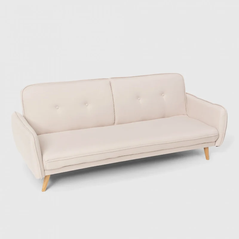 Divano Letto Clic Clac 186x85x80 cm in Tessuto Beige