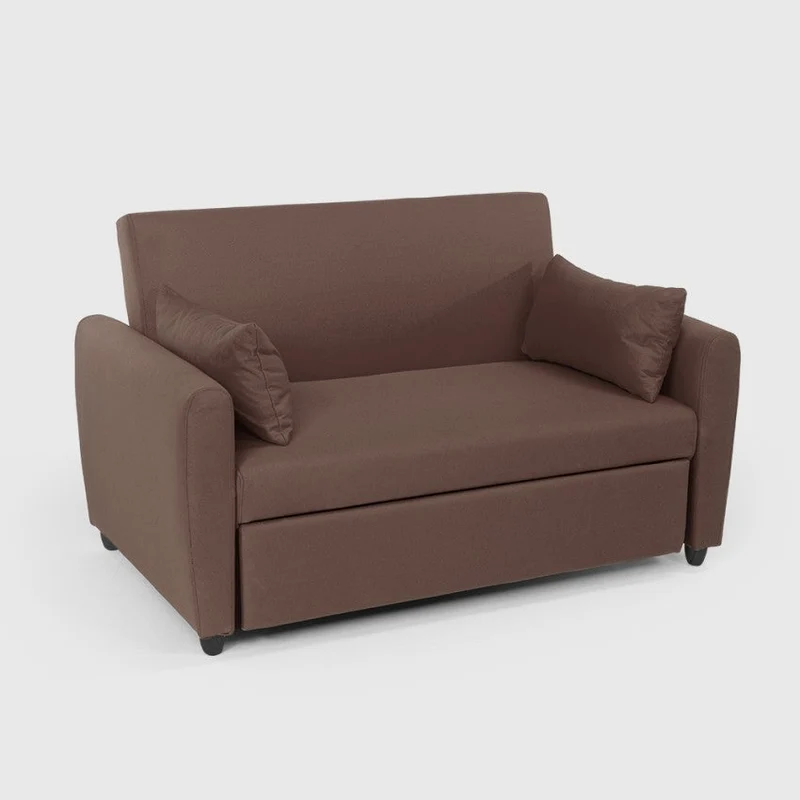 Divano Letto 140x85,5x87 cm in Tessuto Marrone