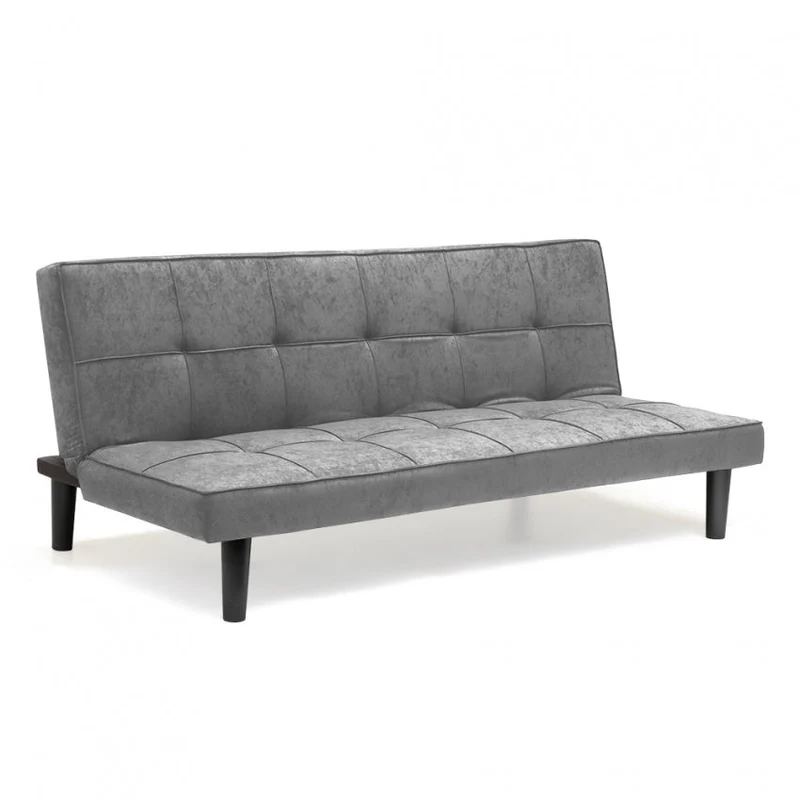 Divano Letto 179x91x76 cm in Tessuto Grigio chiaro