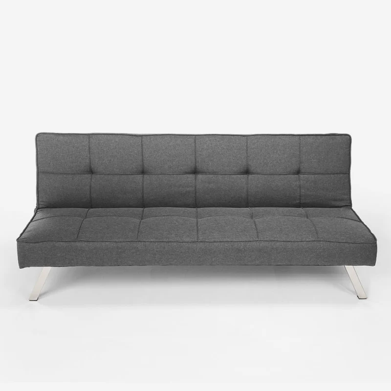 Divano Letto 172x74x75 cm in Tessuto Grigio