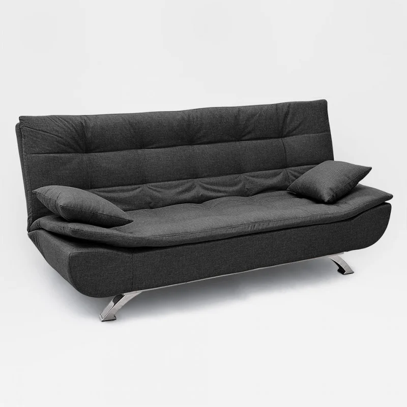 Divano Letto 190x83x93 cm in Microfibra Grigio Scuro