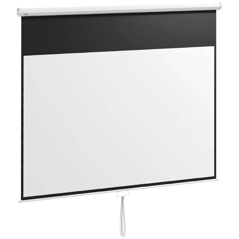 Telo per Proiettore 120" Rapporto 16:9 Installazione a Muro o Soffitto Bianco