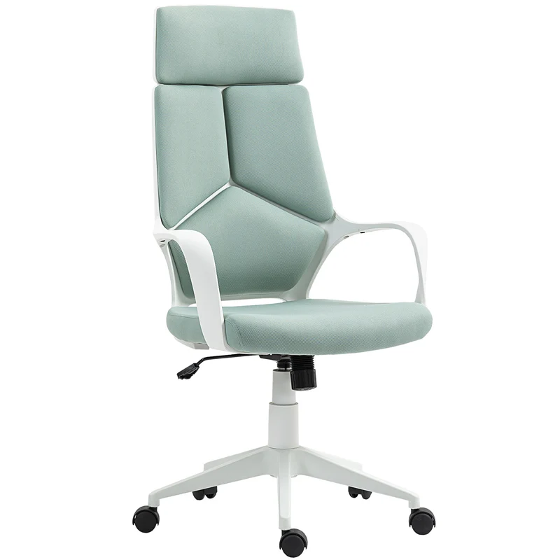 Sedia da Ufficio Operativa 63x63x117-127 cm Seduta Girevole e Dondolo Tessuto a Rete Verde
