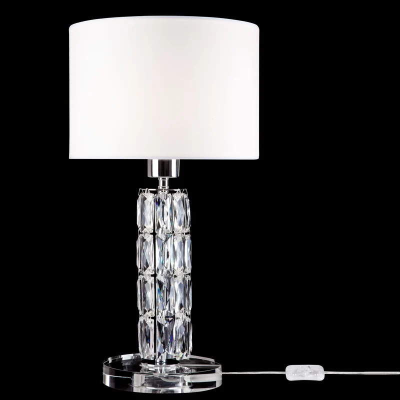Lampada da tavolo Modern in Metallo e Vetro Talento Cromo