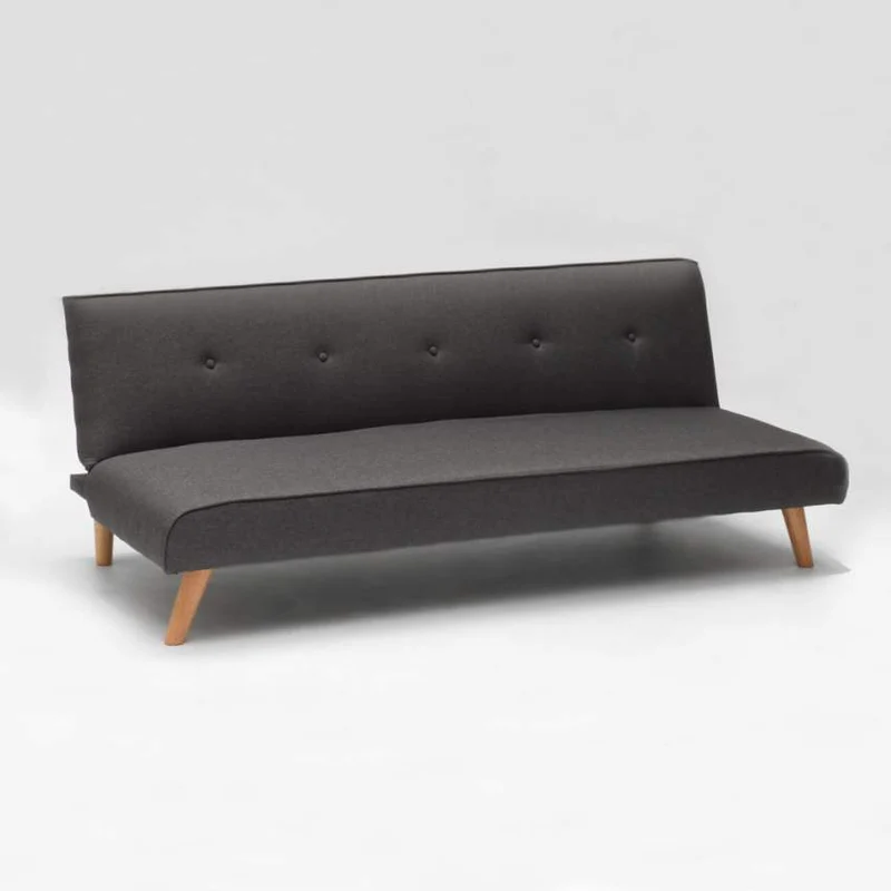 Divano Letto 178x82x70 cm in Tessuto Grigio Scuro