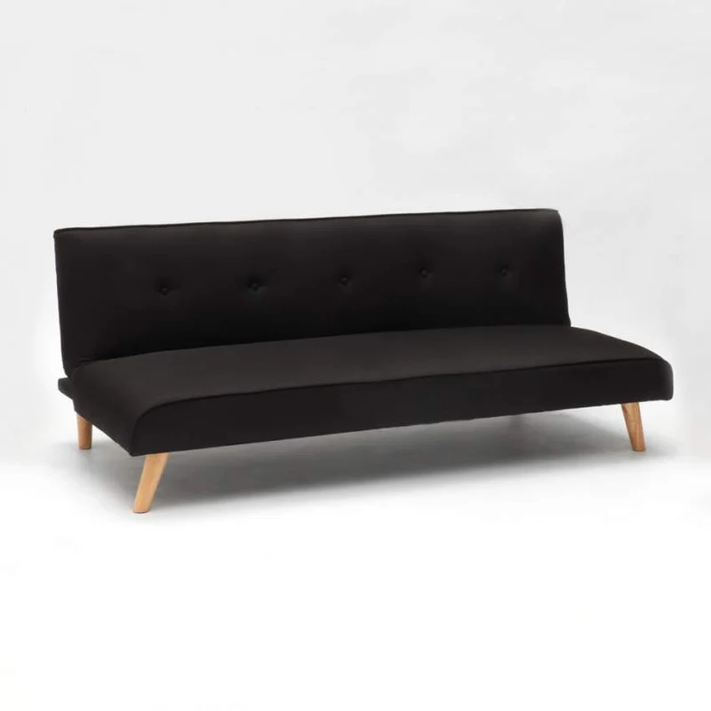 Divano Letto 178x82x70 cm in Tessuto Nero