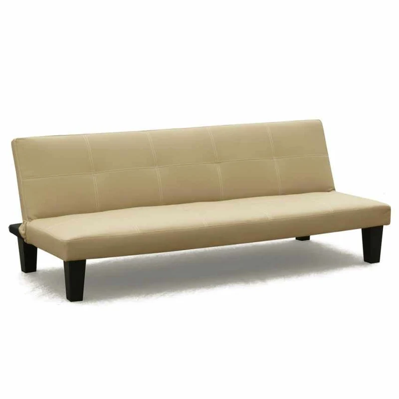 Divano Letto 175x80x69 cm in Similpelle Beige