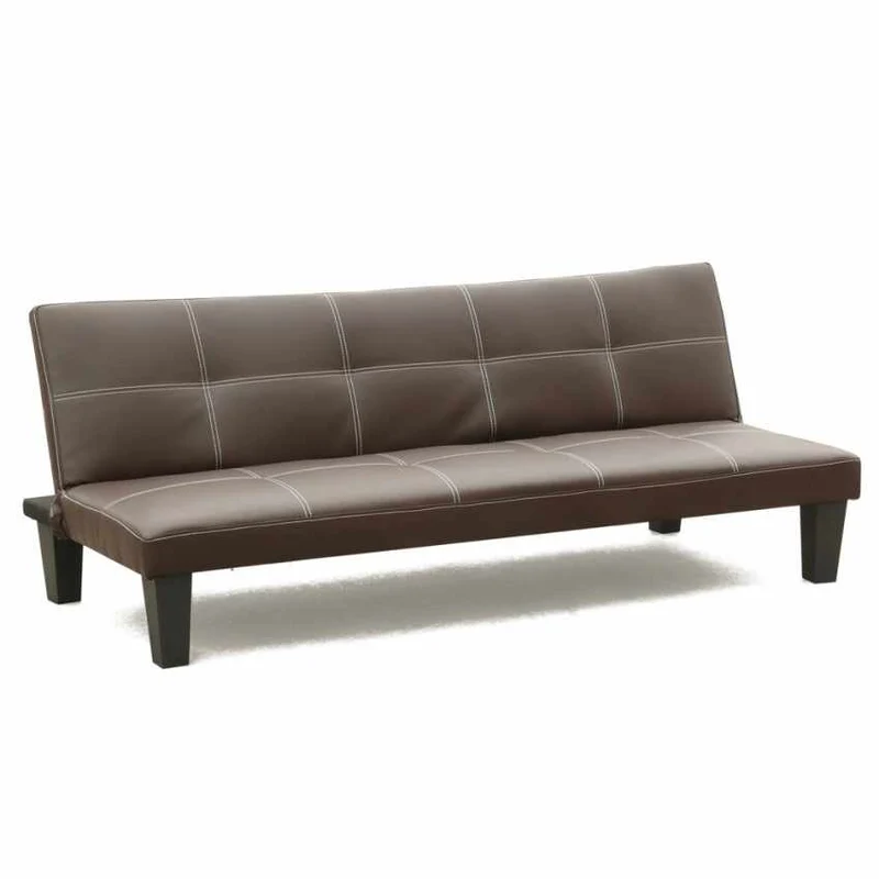Divano Letto 175x80x69 cm in Similpelle Marrone