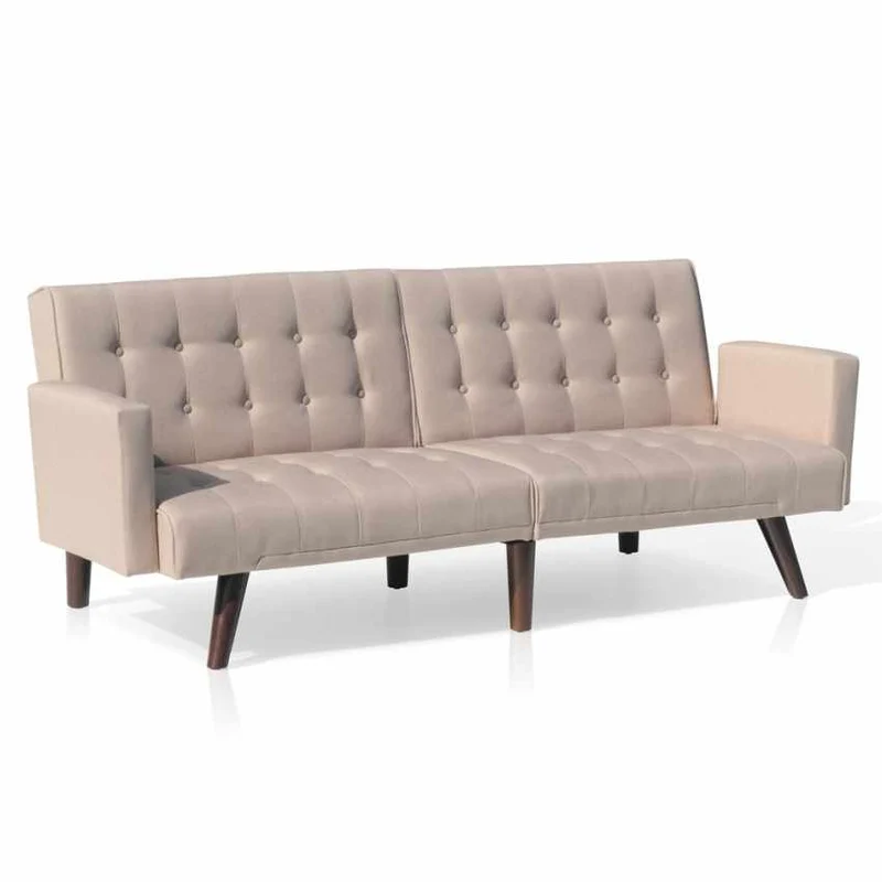 Divano Letto 192x75x76 cm in Tessuto Beige