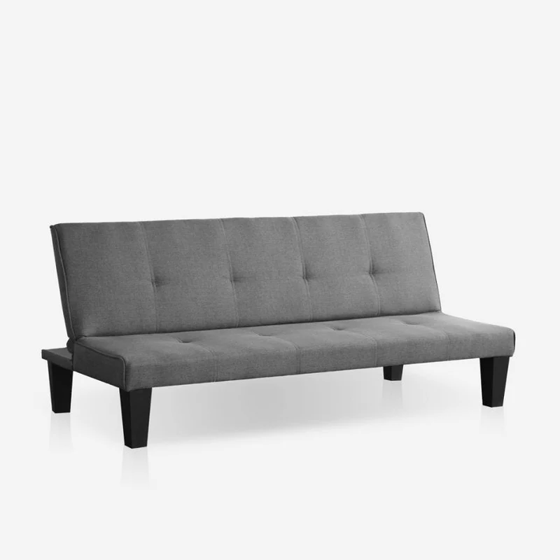 Divano Letto Clic Clac 166x76x71 cm in Tessuto Grigio Scuro