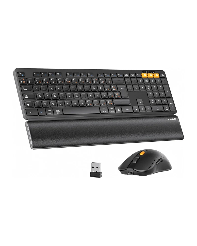 KM60 Ensemble Clavier et Souris Sans Fil (FR Layout)