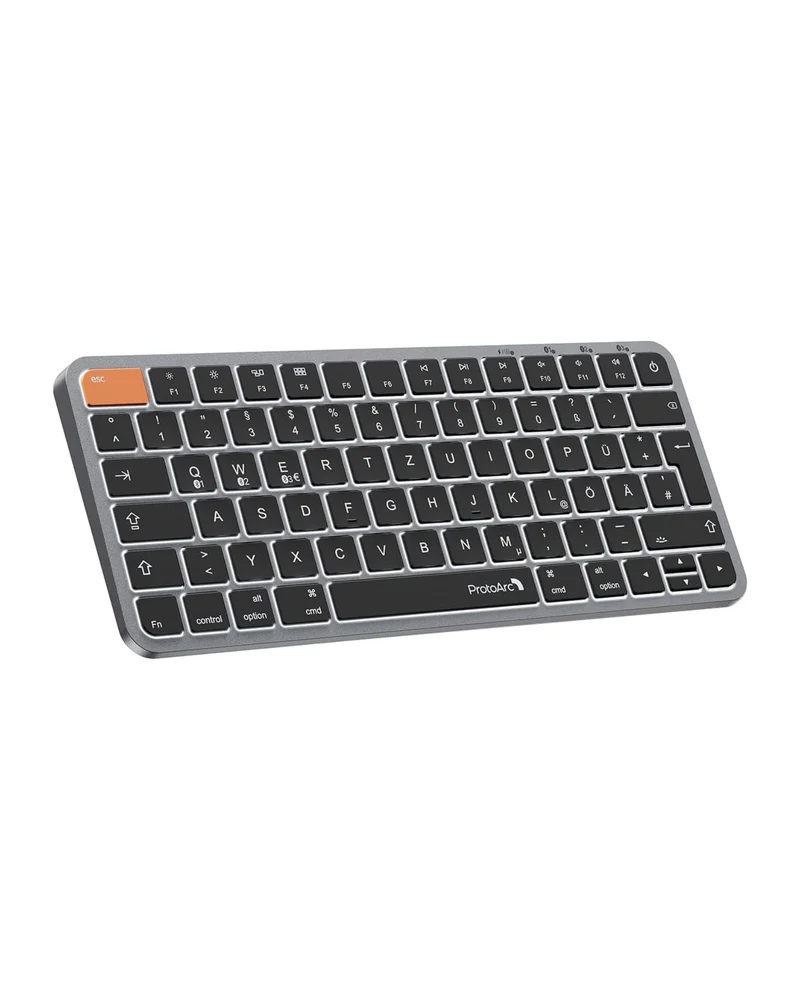 K90-A Compact Backlit Bluetooth Keyboard for Mac (DE Layout)