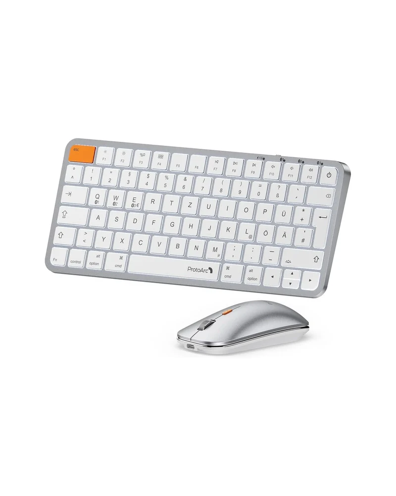 KM90-A Backlit Bluetooth Keyboard and Mouse for Mac (DE Layout)